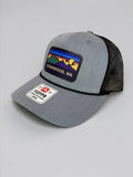 Hometown Leather Patch Snapback Hat- Gray w/ Black