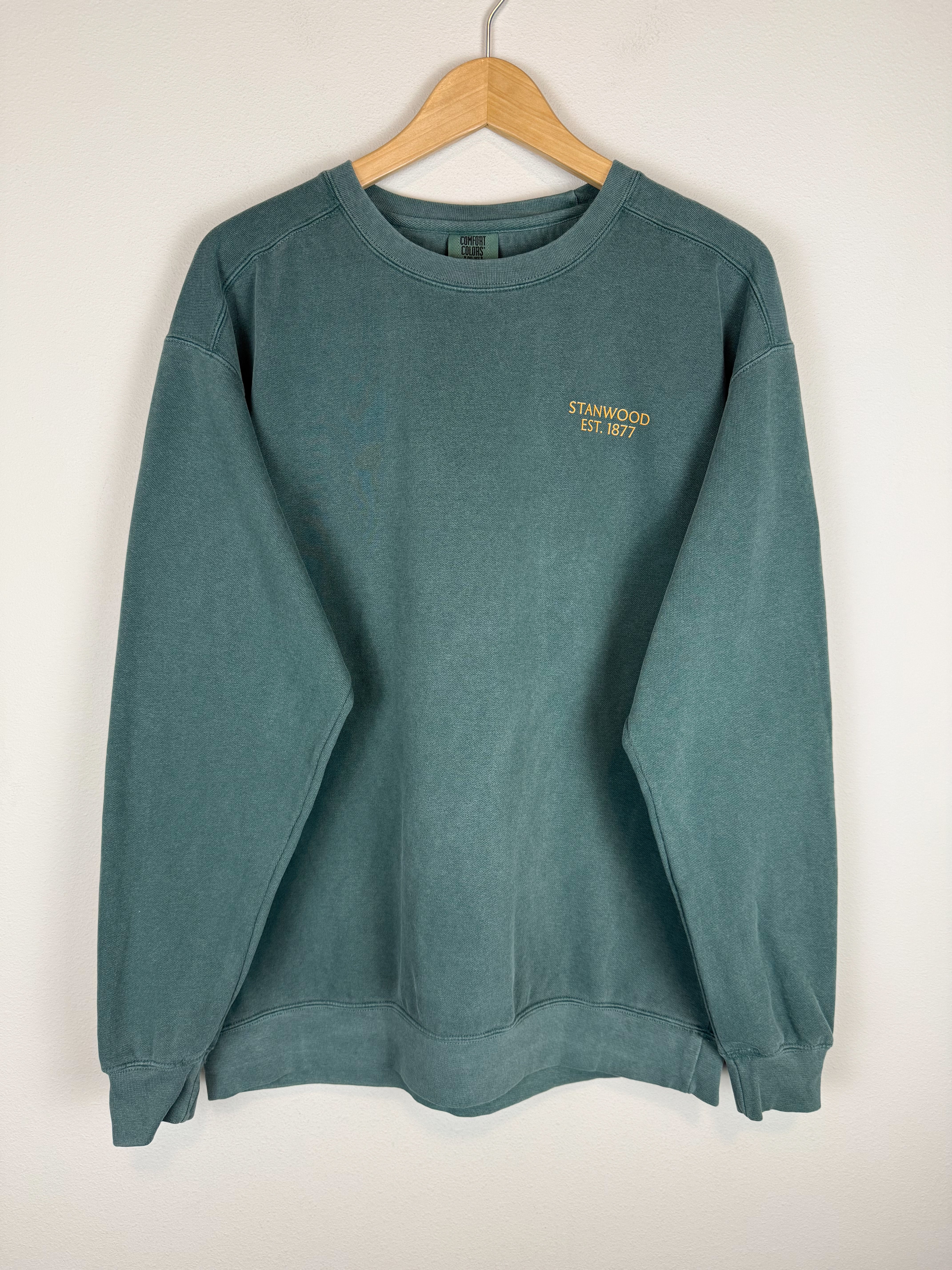 Stanwood WA Adult Crewneck Sweatshirt- Blue Spruce Green