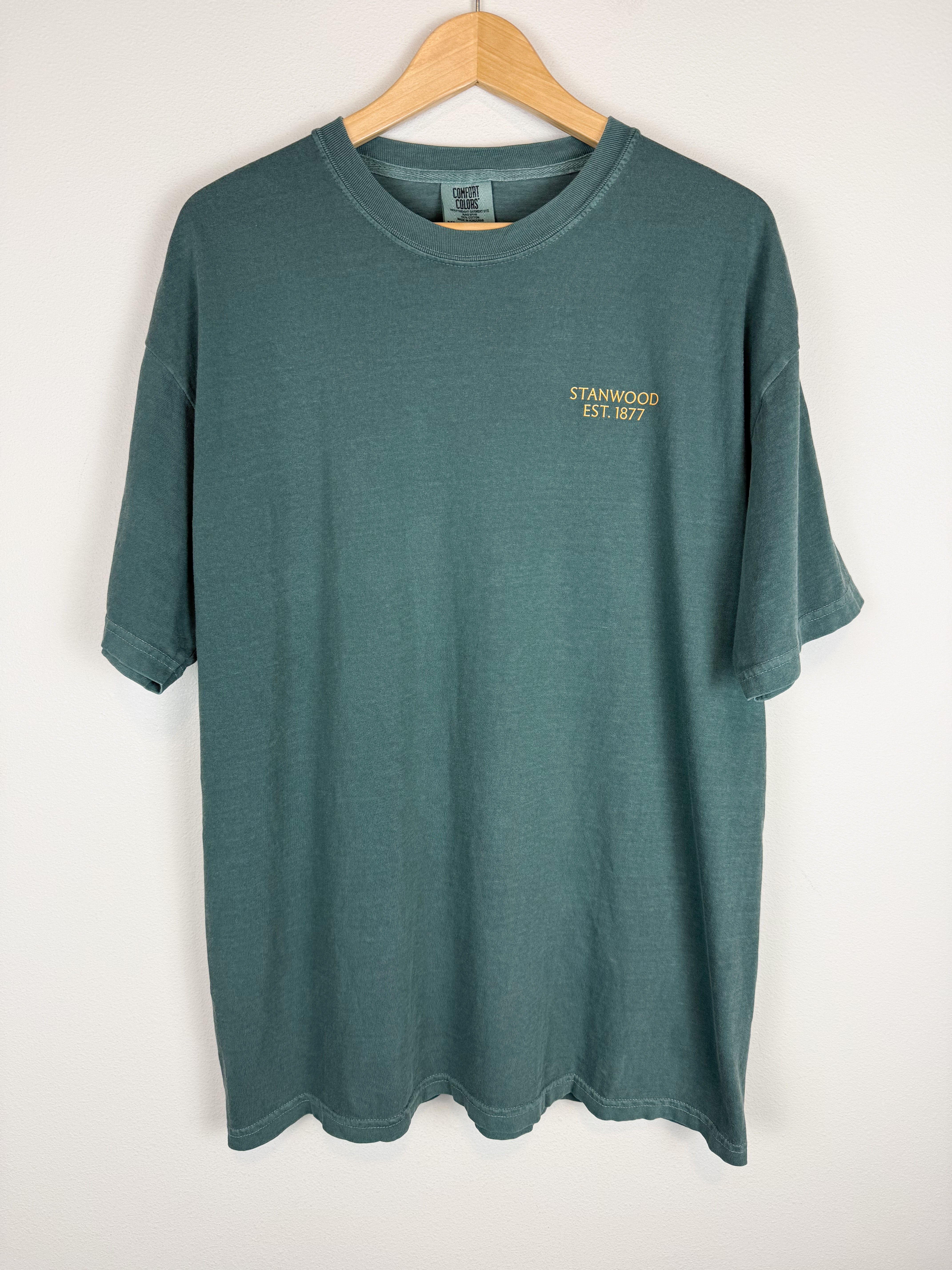 Stanwood WA Adult Short Sleeve Graphic Tee- Blue Spruce Green