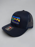 Hometown Embroidered Snapback Trucker Hat- Navy